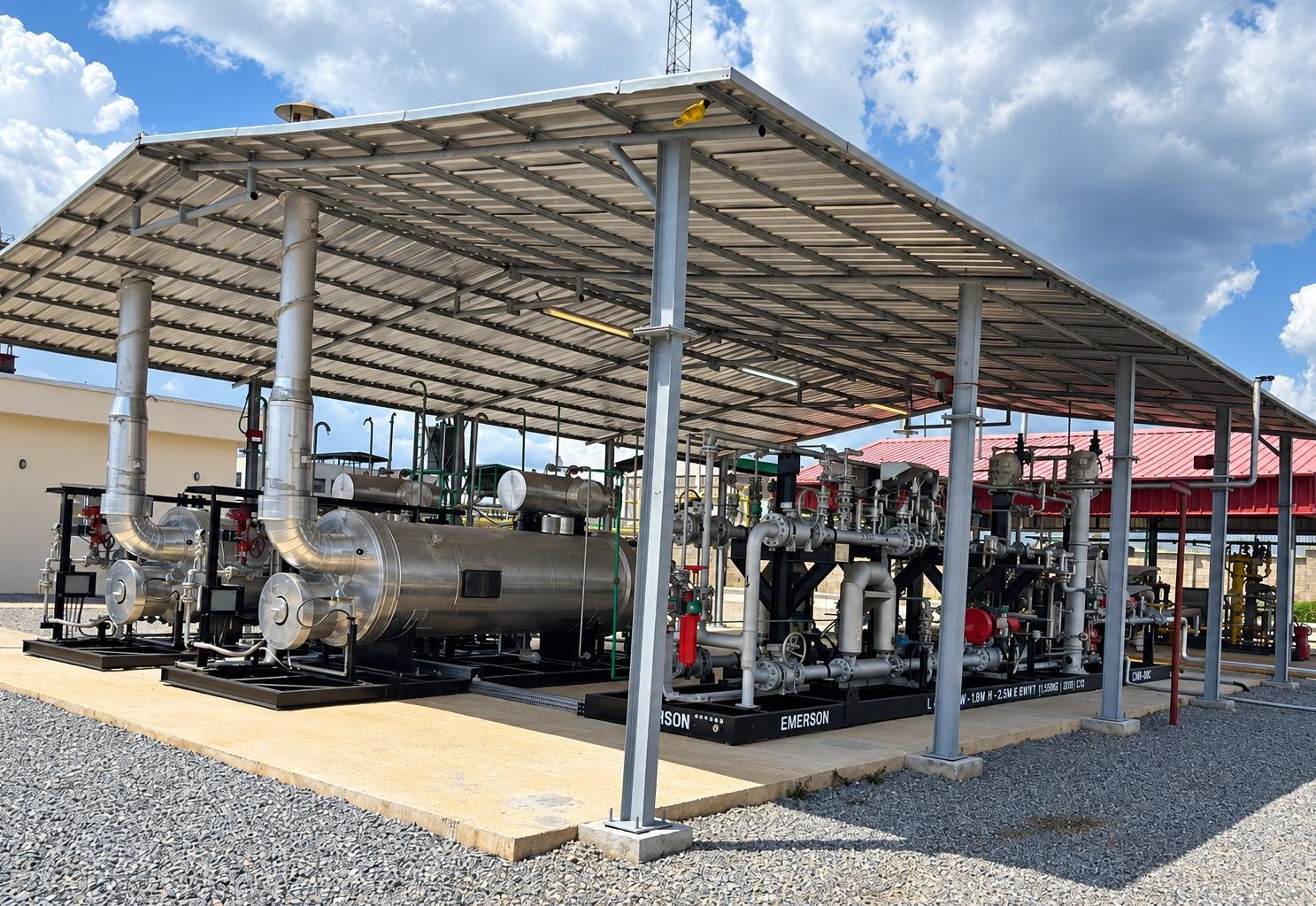 Green Hills gas delivery facility in daylight