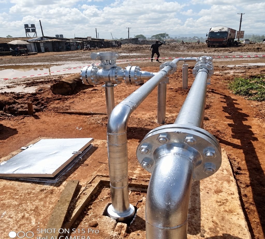 Above-ground pipeline valves on the Edo State network